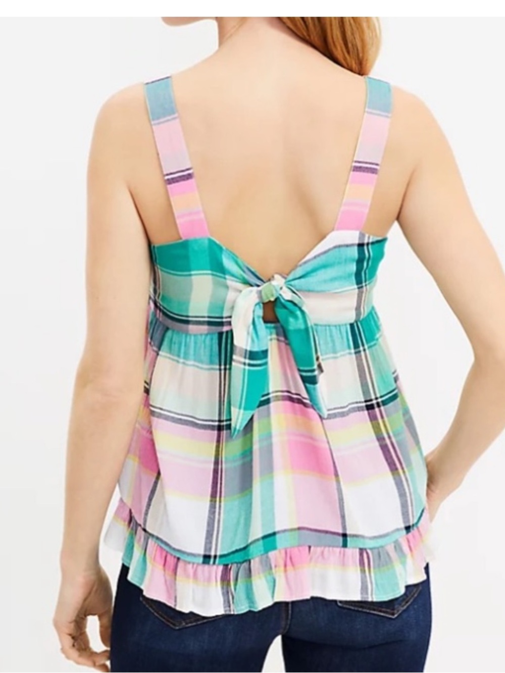 Loft Plaid Multicolor Women Top size 2